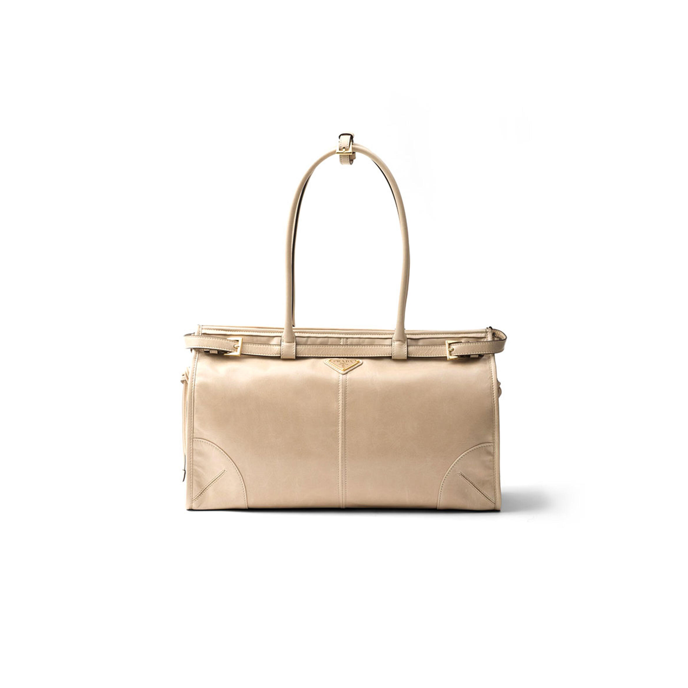 PRADA BONNIE LARGE LEATHER HANDBAG 1BA433 (38*24*12cm)